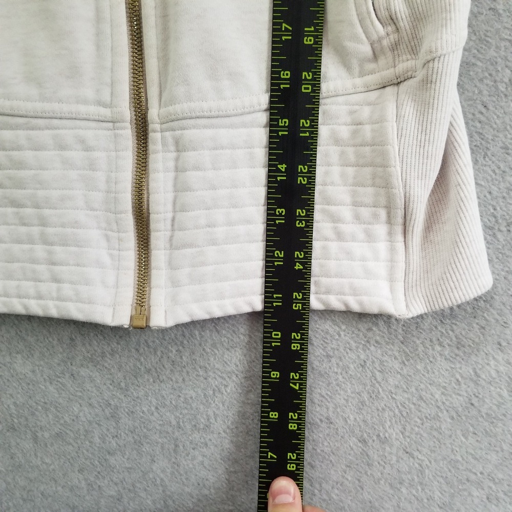 Lululemon Jacket Womens Size 6 Cream Radiant Full Zip Funnel Neck Fleece Gold - Picture 8 of 9